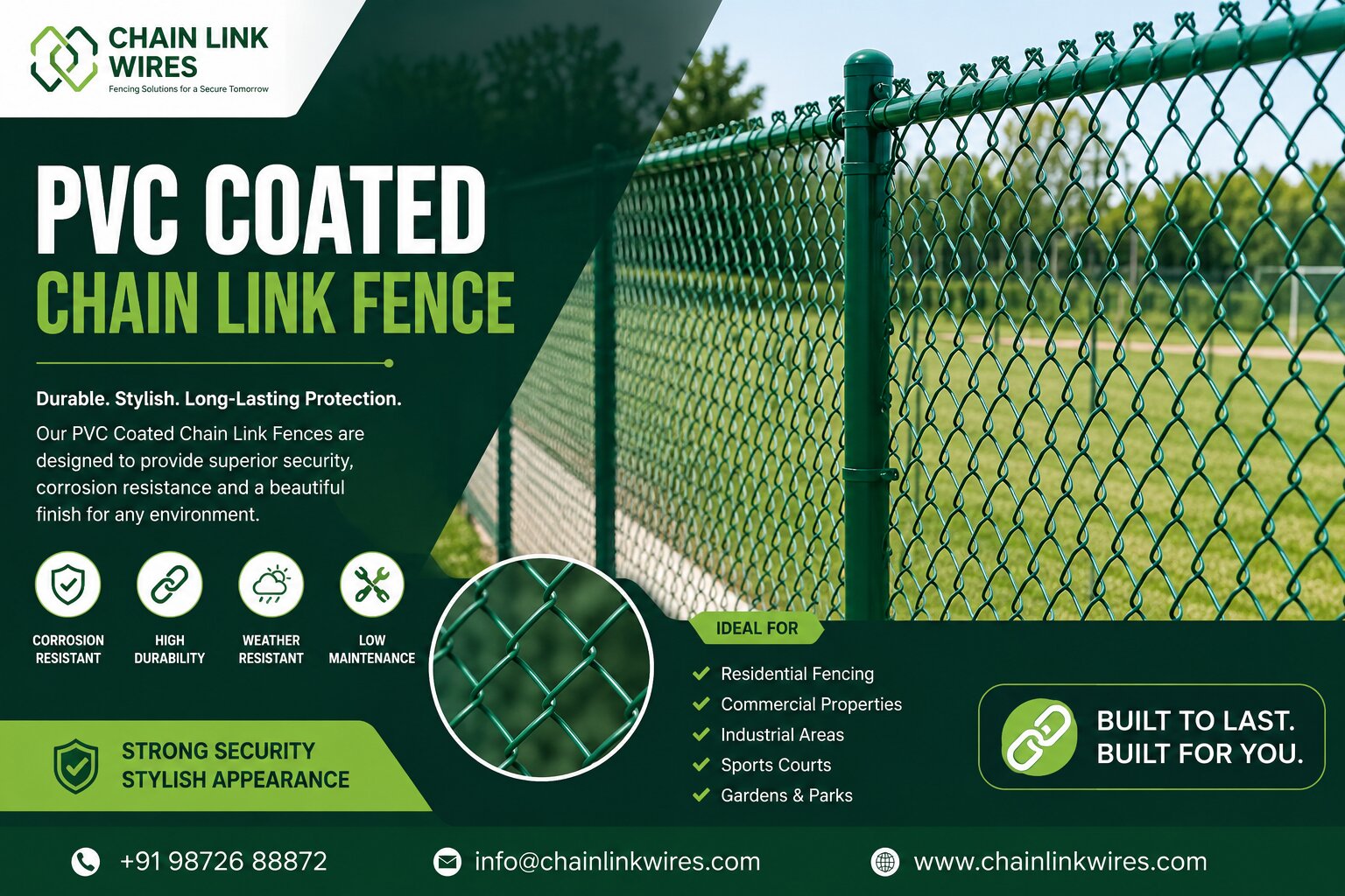PVC Coated Chain Link Fence