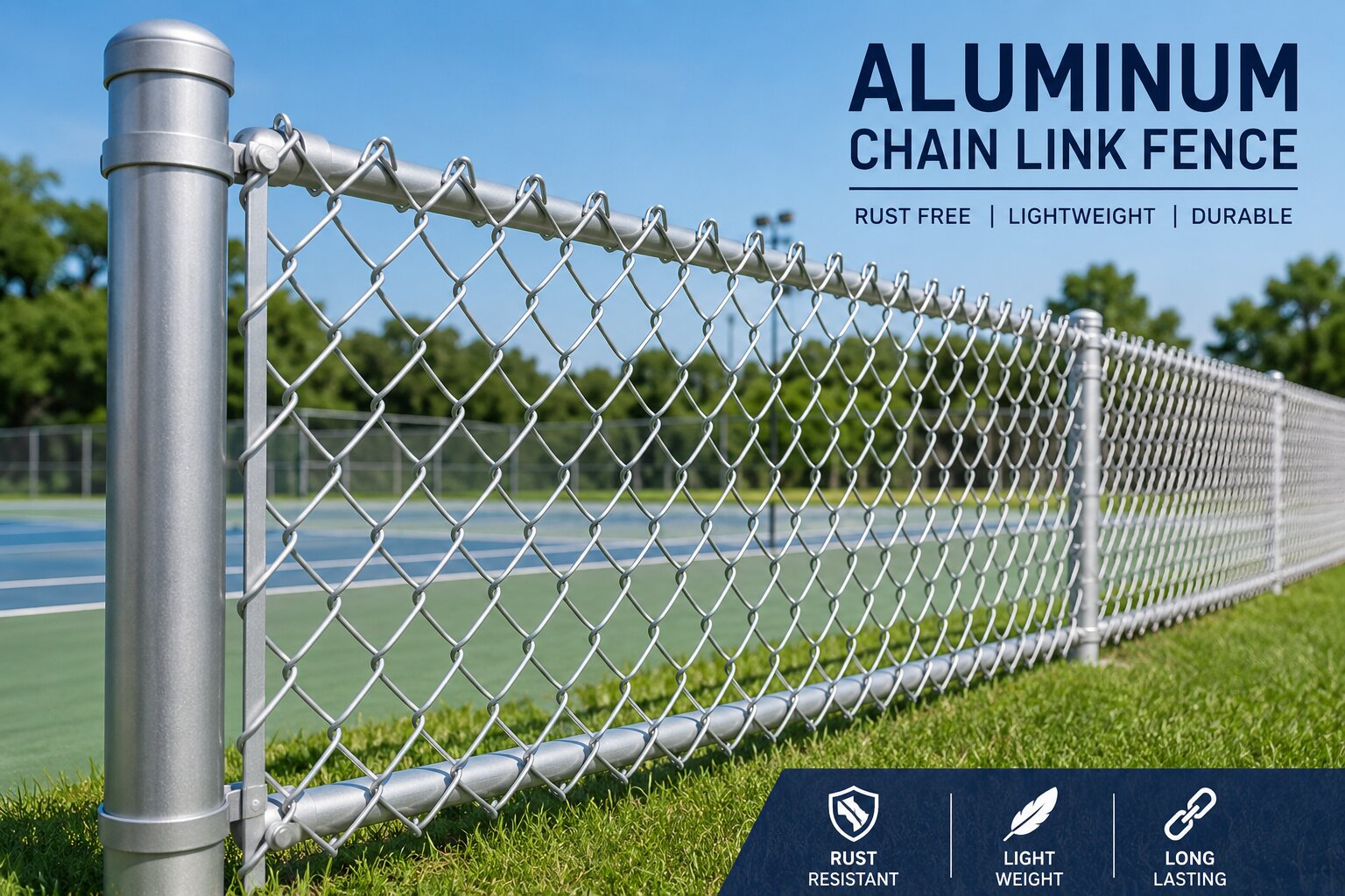 Aluminum Chain Link Fence for Secure and Weather-Resistant Enclosures